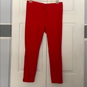 Loft Red cropped dress pant